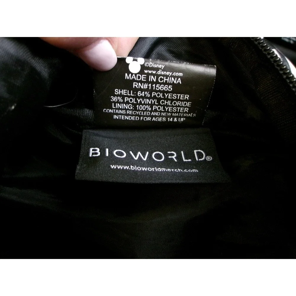Disney Mickey Mouse Mini Backpack Bioworld All‎ Over Print White Black Red Bag